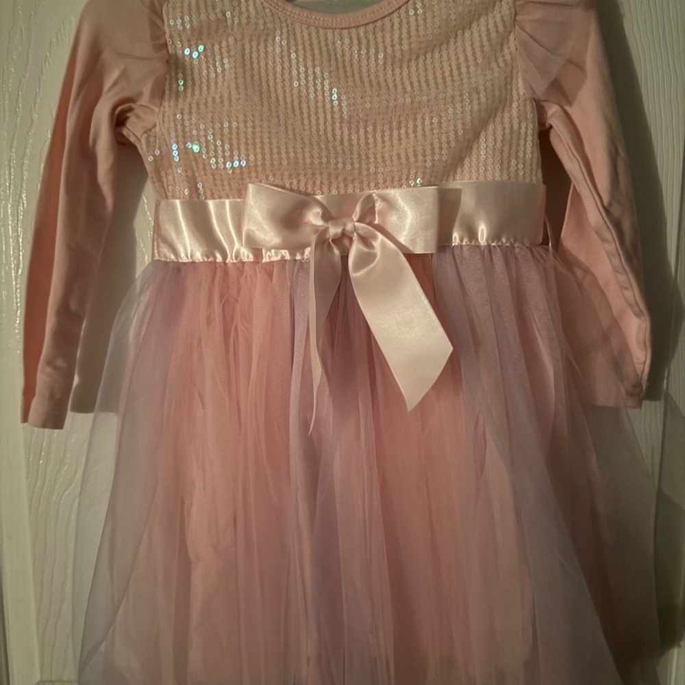 Sparkling Pink Sequin Dress for Toddlers